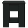 vidaXL Coffee Table Black Engineered Wood Medium Height-Adjustable