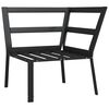 vidaXL Patio Chair Set of 2 Black and sand Powder-coated steel
