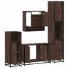 vidaXL Bathroom Furniture Set Brown Oak Engineered wood, metal Large