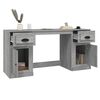 vidaXL Desk With Cabinet Grey Sonoma Engineered Wood Large