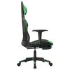 vidaXL Gaming Chair Black and green Faux leather, metal, plywood, foam