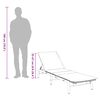 vidaXL Sun Lounger Black PE rattan Standard Sun Lounger Rectangular