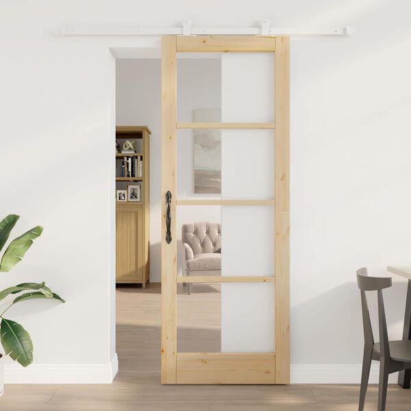 vidaXL Sliding Door ORKDAL Natural 30.71 x 83.07 in