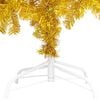 vidaXL Artificial Pre-lit Christmas Tree with Ball Set Gold 70.9" PET