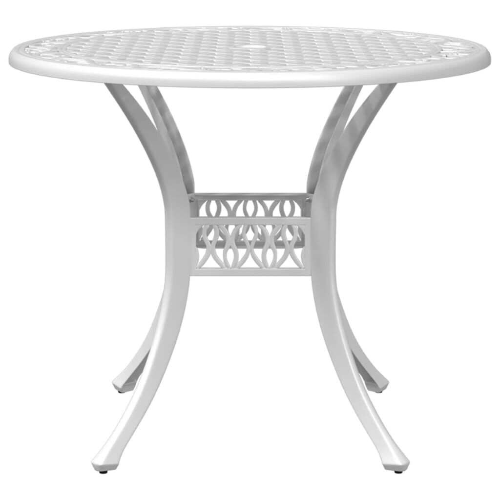 vidaXL Bistro Set White Cast Aluminum Standard Durable Bistro Set