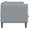 vidaXL Sofa Light Grey Polyester, Plywood, Solid Wood 2-Seater Sofa