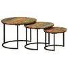 vidaXL Nesting Table Set of 3 Mixed Reclaimed wood Small, Medium, Large