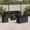 vidaXL Garden Sofa Set Black