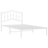vidaXL Bed Frame White Steel Single Bed Frame Rectangular Modern