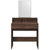 vidaXL Dressing Table Brown Oak Engineered Wood Medium Dressing Table
