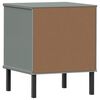 vidaXL Bedside Cabinet Grey Solid pine wood Compact Drawers