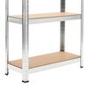 vidaXL 5-Layer Storage Shelf Silver Steel&Engineered Wood