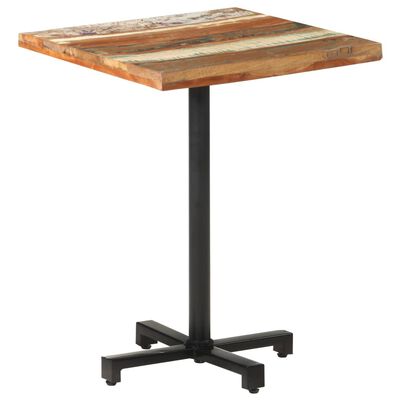 vidaXL Bistro Table Square 23.6"x23.6"x29.5" Solid Reclaimed Wood