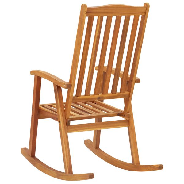vidaXL Rocking Chair Brown Solid Acacia Wood Large Durable