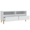 vidaXL TV Cabinet White Engineered wood, eucalyptus wood Medium