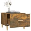 vidaXL Coffee Table Smoked Oak Engineered wood, Solid eucalyptus wood