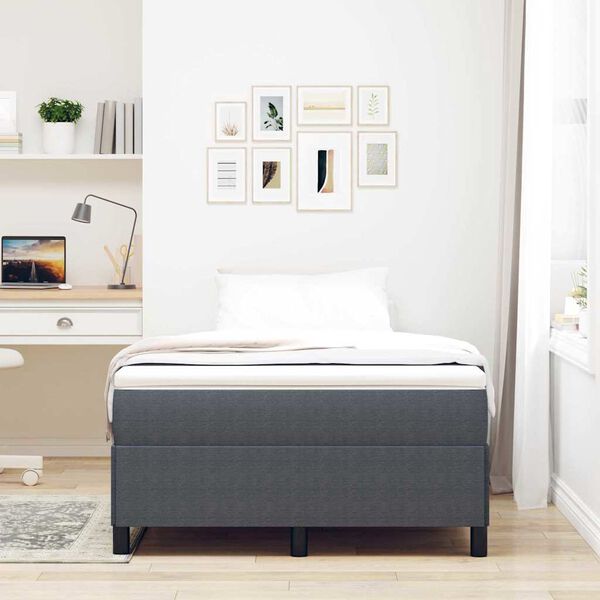 vidaXL Bed Frame Dark gray 47.2" x 78.7" Corduroy fabric