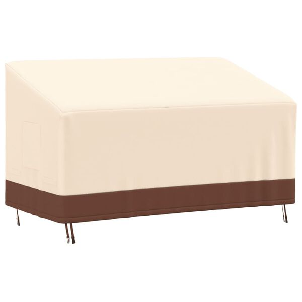 vidaXL Bench Cover Beige and brown 600D oxford with PVC coating Large