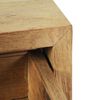 vidaXL Bedside Cabinet Natural teak Solid teak wood, wrought iron Medium