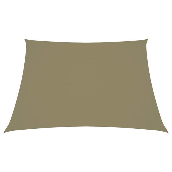 vidaXL Sunshade Sail Oxford Fabric Trapezium 2/4x9.8' Beige