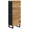 vidaXL Highboard Natural and black Solid mango wood and iron Compact