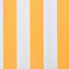 vidaXL Awning Orange and white Polyester with PU coating Large