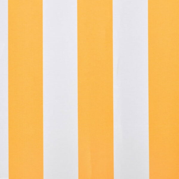vidaXL Awning Orange and white Polyester with PU coating Large