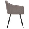 vidaXL Dining Chair Set of 2 Taupe Fabric (100% polyester), metal