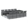 vidaXL Garden Dining Set Grey