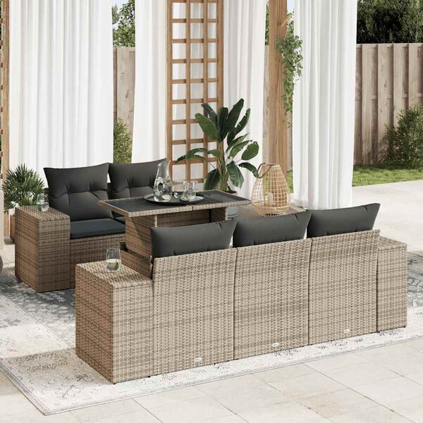 vidaXL Garden Sofa Set Grey