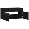 vidaXL Sink Cabinet Black Engineered Wood Medium Bathroom Cabinet