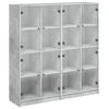vidaXL Bookcase Concrete gray Engineered wood Large Bookcase