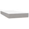 vidaXL Box Spring Bed with Mattress Light grey, White