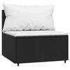 vidaXL Patio Lounge Set Black and White