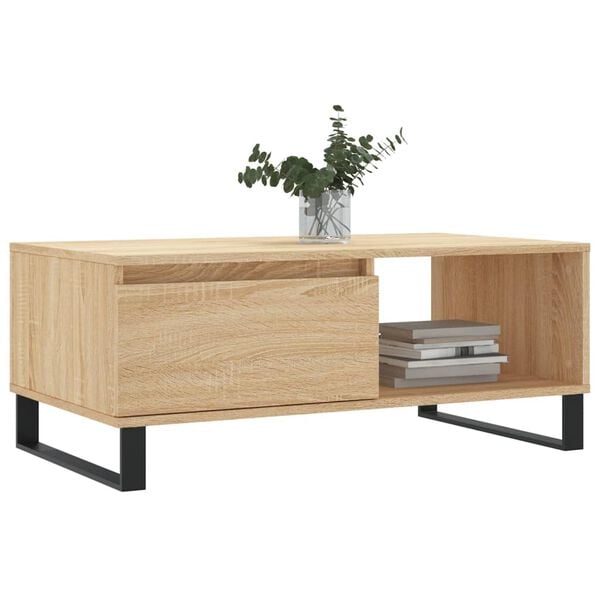 vidaXL Coffee Table Sonoma Oak Engineered wood, metal Coffee Table