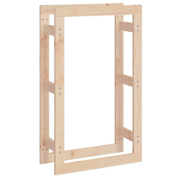  vidaXL Firewood Rack 23.6x9.8x39.4" Solid Wood Pine