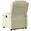 vidaXL Stand Up Recliner Chair Cream Real leather, metal, plywood Medium