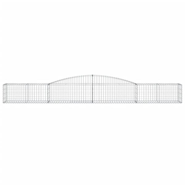 vidaXL Gabion Basket Set of 8 Silver Galvanized Iron