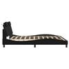 vidaXL Bed Frame "Viana" without Mattress Black 72"x83.9"Faux Leather