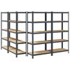 vidaXL 5-Layer Heavy-duty Shelves 4 pcs Anthracite Steel&Engineered Wood