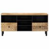 vidaXL TV Cabinet Natural Solid mango wood, Engineered wood, Iron Medium