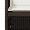 vidaXL Patio Chair Brown Poly Rattan Medium Foldable Patio Chair
