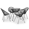 vidaXL Dining Set Black