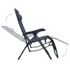 vidaXL Folding Deck Chair Gray Textilene