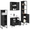 vidaXL Bathroom Cabinet Set Black Engineered wood Large