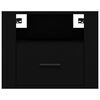 vidaXL Wall-mounted Bedside Cabinet Set of 2 Black Engineered wood