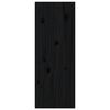 vidaXL Wall Cabinet Set of 2 Black Solid pine wood Medium Wall Cabinet