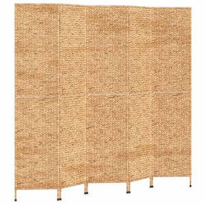 vidaXL Room Divider 5-Panel 80.7x70.9" Water Hyacinth