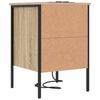 vidaXL Bedside Cabinet with Drawer Sonoma Oak 16.54 x 16.14 x 24.02 in