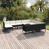 vidaXL Garden Lounge Set Black